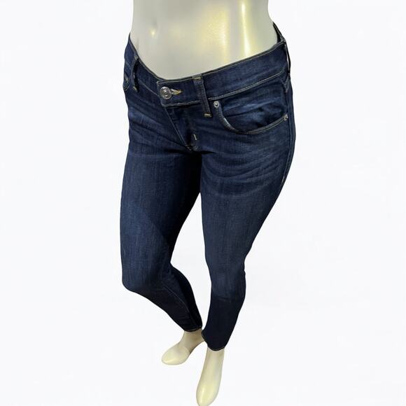 Hudson Krista Super Skinny Jeans Dark Wash Size 26 - Mid Rise Stretch Denim - Picture 1 of 16